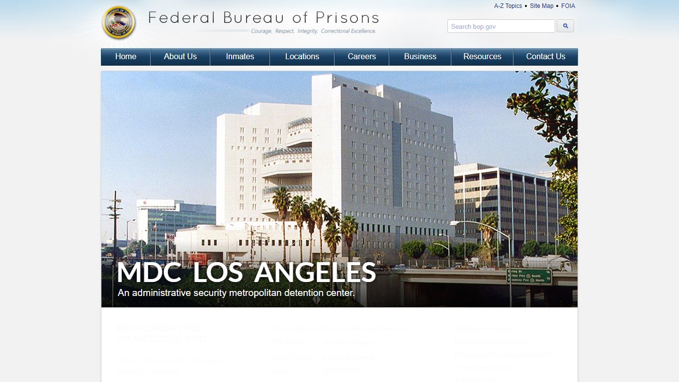 MDC Los Angeles - Federal Bureau of Prisons